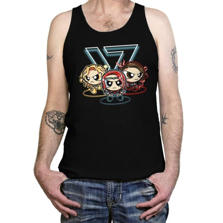 Power Supes Girls - Tanktop Tanktop RIPT Apparel X-Small / Black