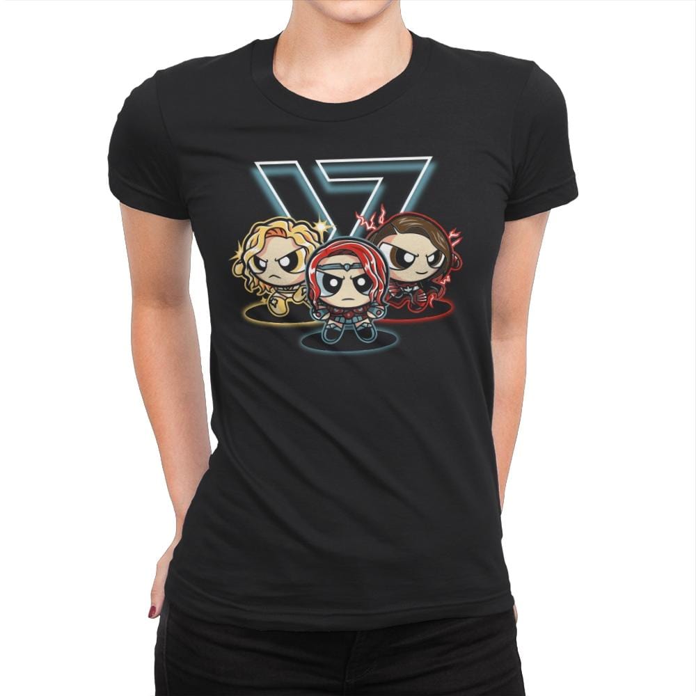 Power Supes Girls - Womens Premium T-Shirts RIPT Apparel Small / Black