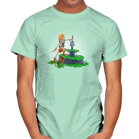 Power Sword and the Stone Exclusive - Mens T-Shirts RIPT Apparel Small / Mint Green