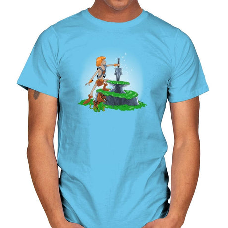 Power Sword and the Stone Exclusive - Mens T-Shirts RIPT Apparel Small / Sky