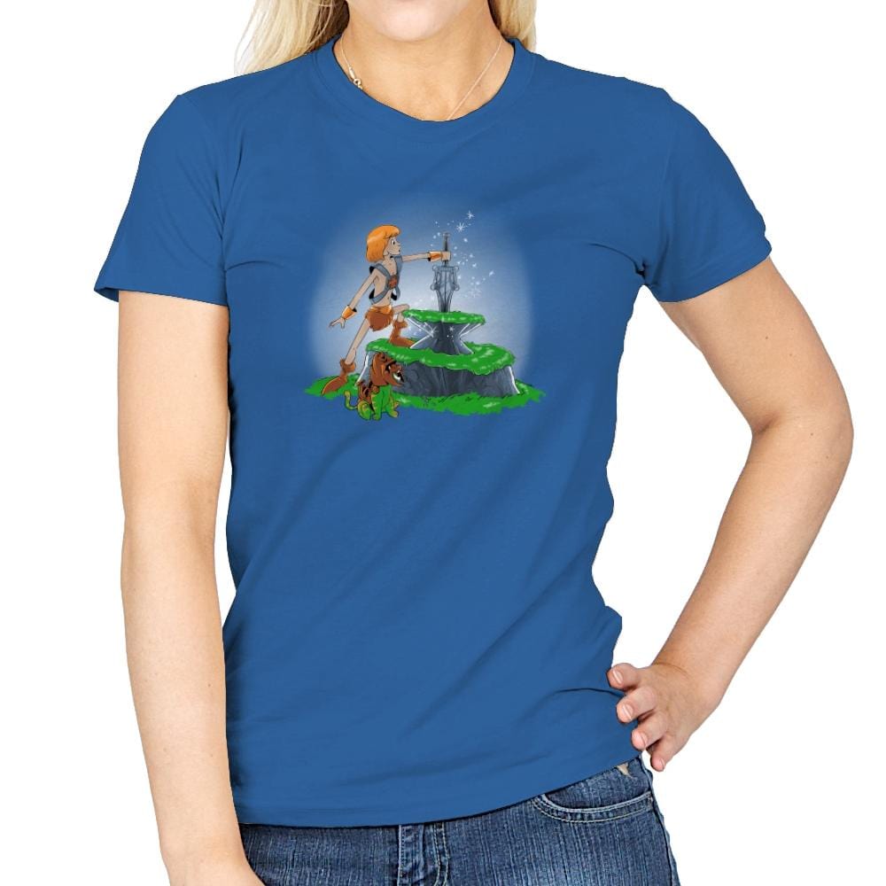 Power Sword and the Stone Exclusive - Womens T-Shirts RIPT Apparel Small / Royal