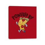 Powered By Pizza - Canvas Wraps Canvas Wraps RIPT Apparel 11x14 / Red