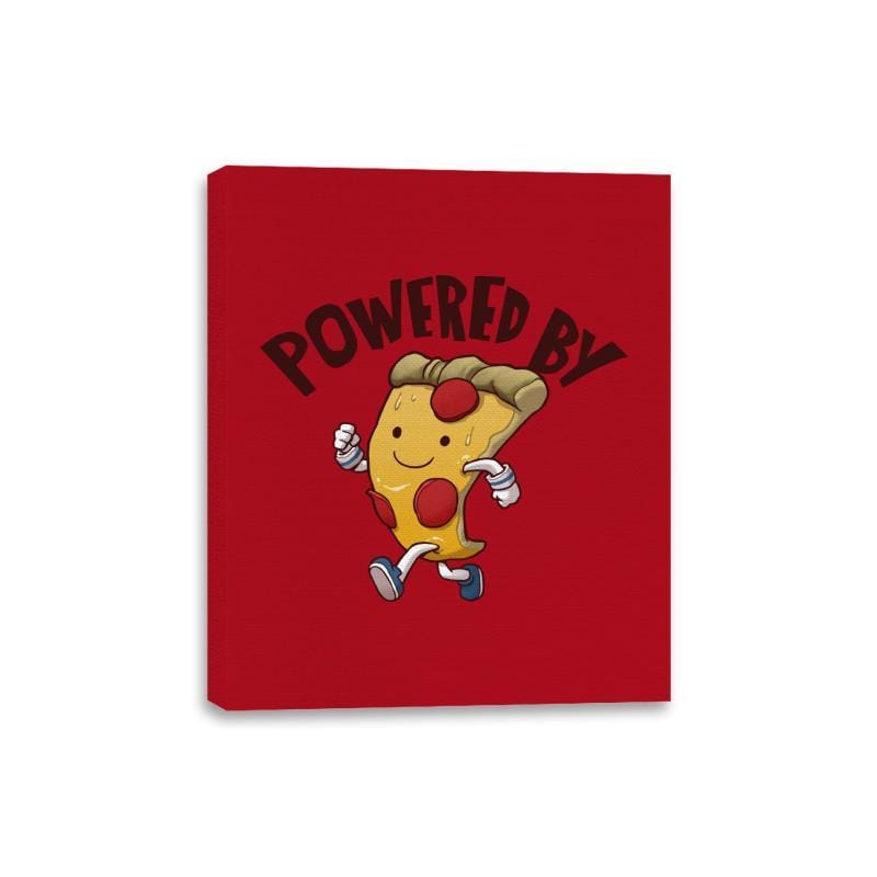Powered By Pizza - Canvas Wraps Canvas Wraps RIPT Apparel 8x10 / Red