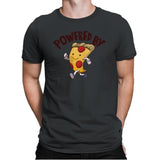 Powered By Pizza - Mens Premium T-Shirts RIPT Apparel Small / Heavy Metal