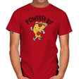 Powered By Pizza - Mens T-Shirts RIPT Apparel Small / Red
