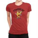 Powered By Pizza - Womens Premium T-Shirts RIPT Apparel Small / Red