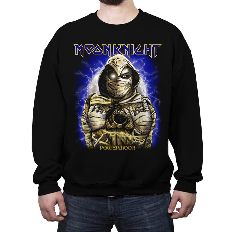 Powermoon - Crew Neck Sweatshirt Crew Neck Sweatshirt RIPT Apparel Small / Black