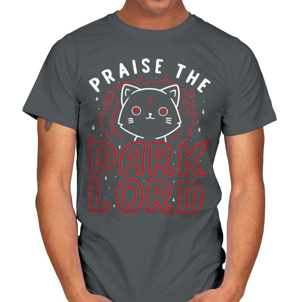 Praise The Dark Lord - Mens T-Shirts RIPT Apparel Small / Charcoal