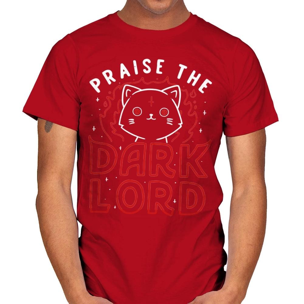 Praise The Dark Lord - Mens T-Shirts RIPT Apparel Small / Red