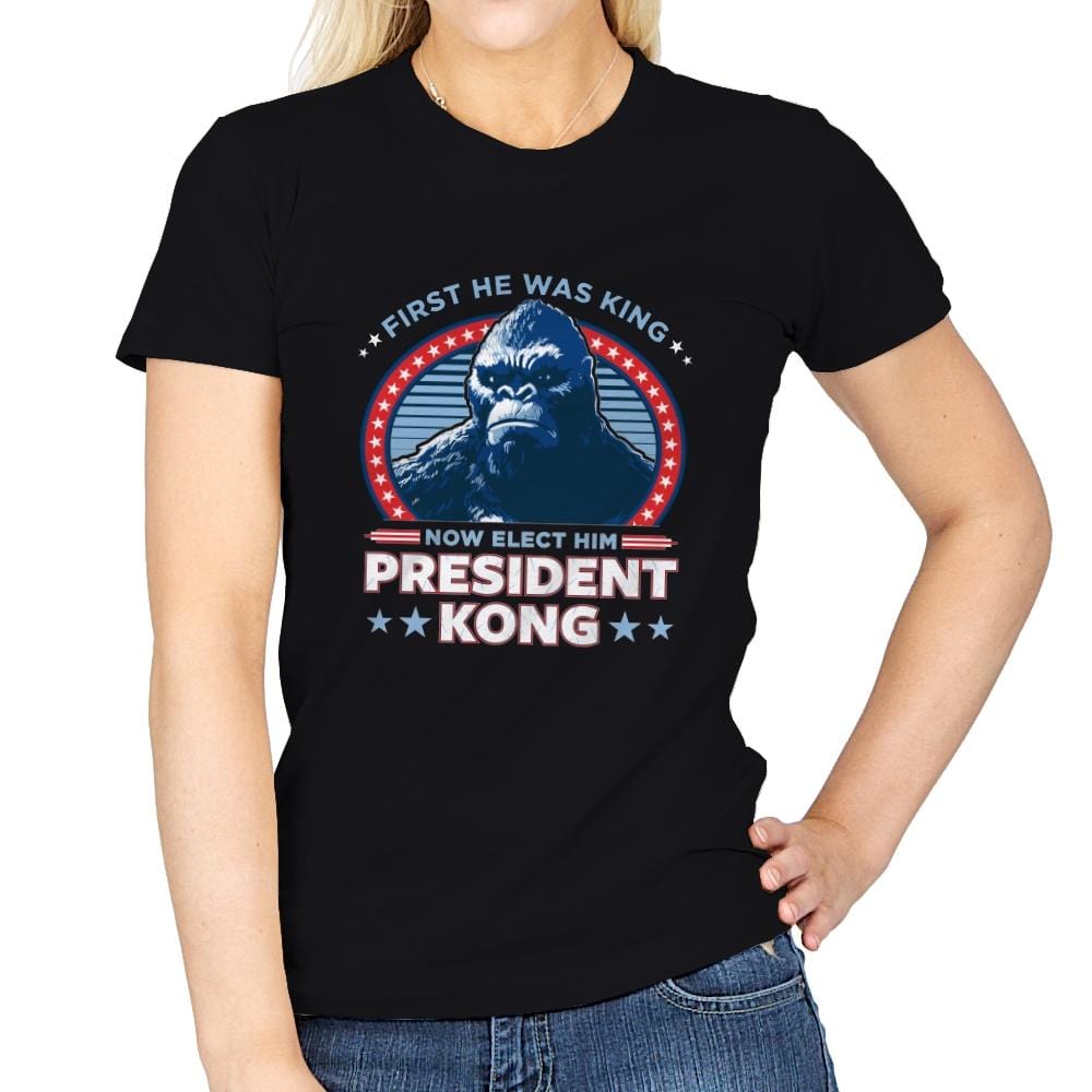 President Kong - Womens T-Shirts RIPT Apparel Small / Black
