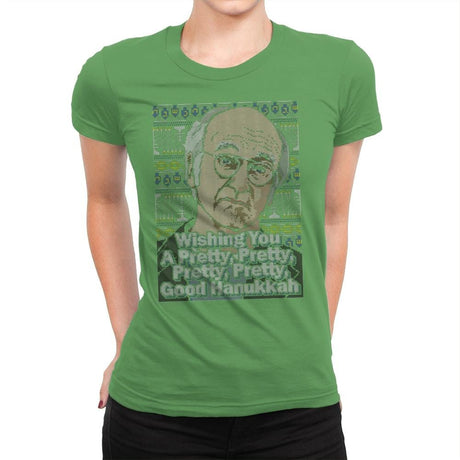 Pretty Good Hanukkah - Womens Premium T-Shirts RIPT Apparel Small / Kelly