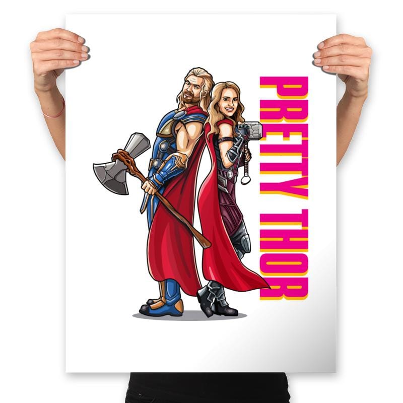 Pretty Thor - Prints Posters RIPT Apparel 18x24 / White