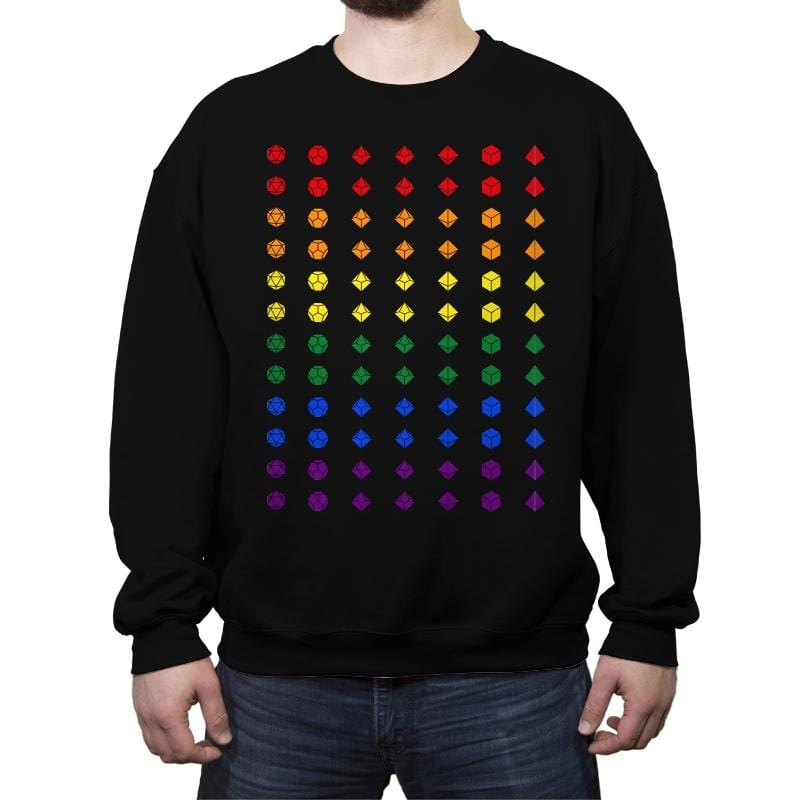 Pride Dice - Crew Neck Sweatshirt Crew Neck Sweatshirt RIPT Apparel Small / Black