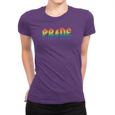 Pride Rock Exclusive - Pride - Womens Premium T-Shirts RIPT Apparel Small / Purple Rush