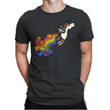 Pride Unicorn Power - Mens Premium T-Shirts RIPT Apparel Small / Heavy Metal