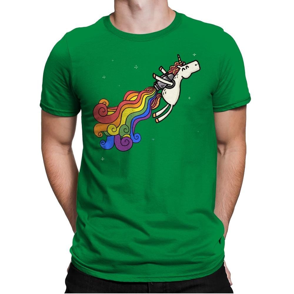 Pride Unicorn Power - Mens Premium T-Shirts RIPT Apparel Small / Kelly