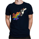 Pride Unicorn Power - Mens Premium T-Shirts RIPT Apparel Small / Midnight Navy