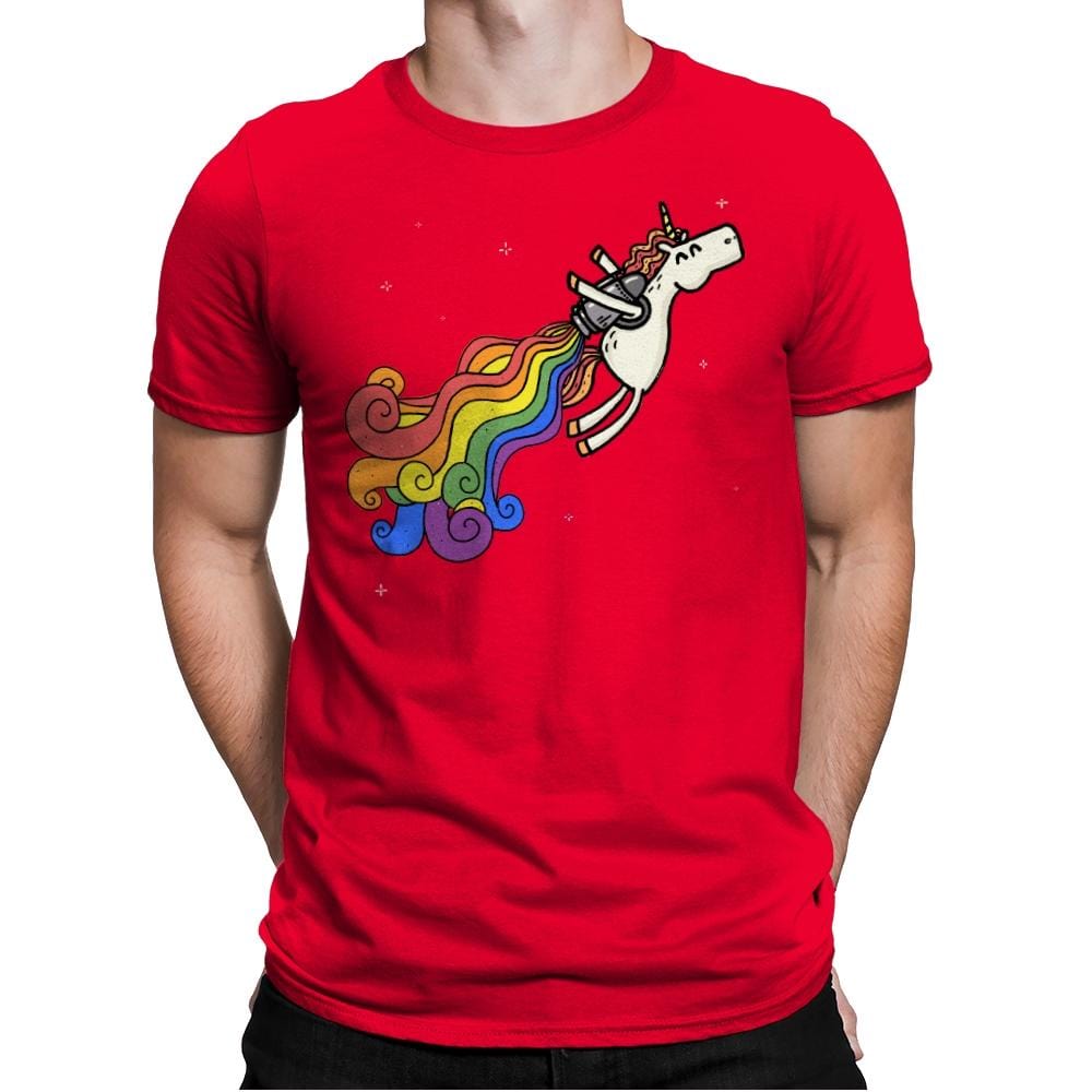 Pride Unicorn Power - Mens Premium T-Shirts RIPT Apparel Small / Red