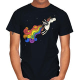 Pride Unicorn Power - Mens T-Shirts RIPT Apparel Small / Black