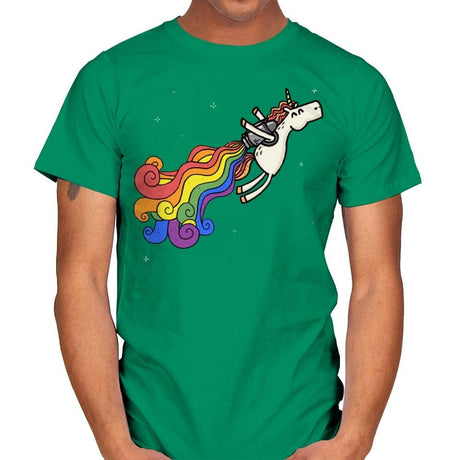 Pride Unicorn Power - Mens T-Shirts RIPT Apparel Small / Kelly