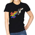 Pride Unicorn Power - Womens T-Shirts RIPT Apparel Small / Black