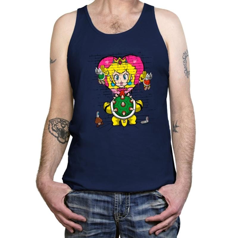 Princess Graffiti - Tanktop Tanktop RIPT Apparel X-Small / Navy