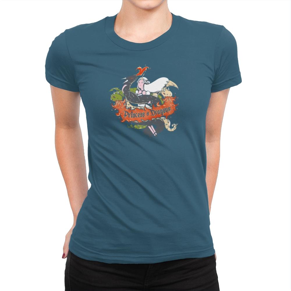 Princess of Dragons Exclusive - Womens Premium T-Shirts RIPT Apparel Small / Indigo