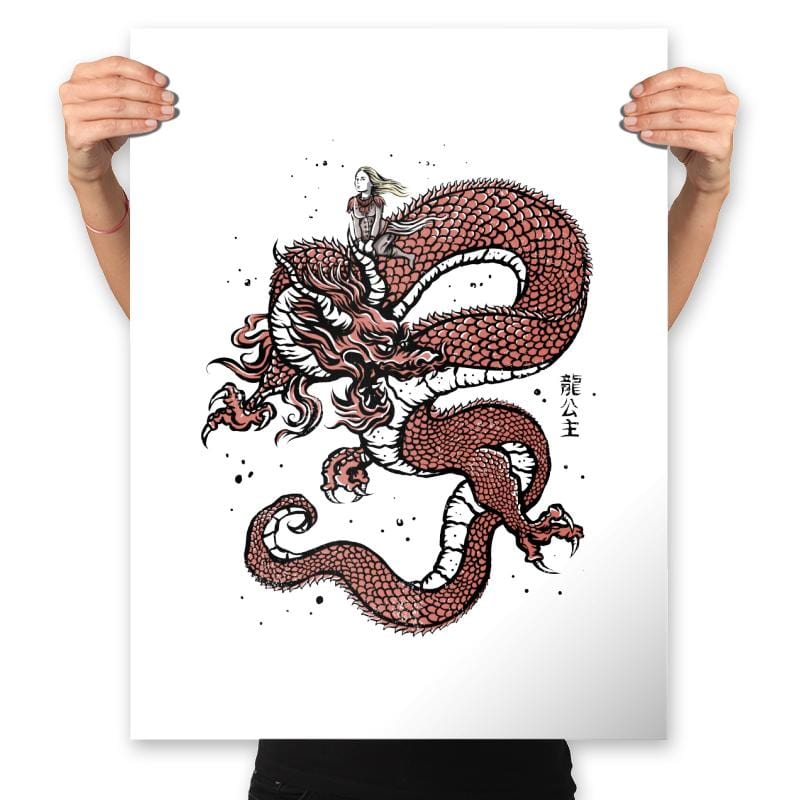 Princess of Dragons - Prints Posters RIPT Apparel 18x24 / White