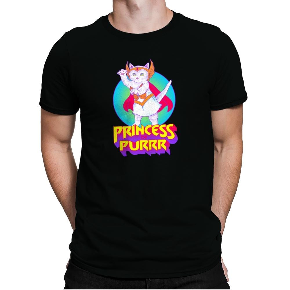 Princess of Purrr - Saturday Morning Tees - Mens Premium T-Shirts RIPT Apparel Small / Black