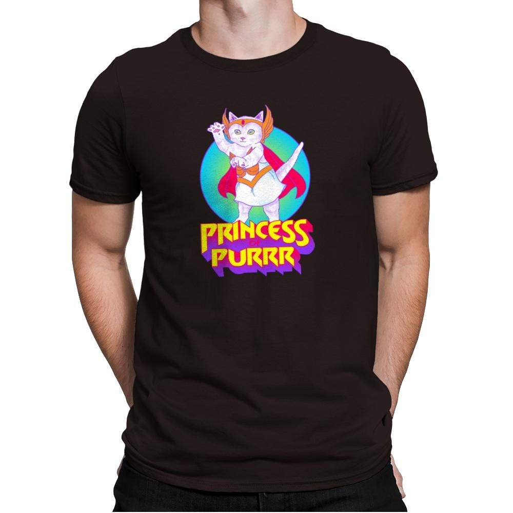 Princess of Purrr - Saturday Morning Tees - Mens Premium T-Shirts RIPT Apparel Small / Dark Chocolate