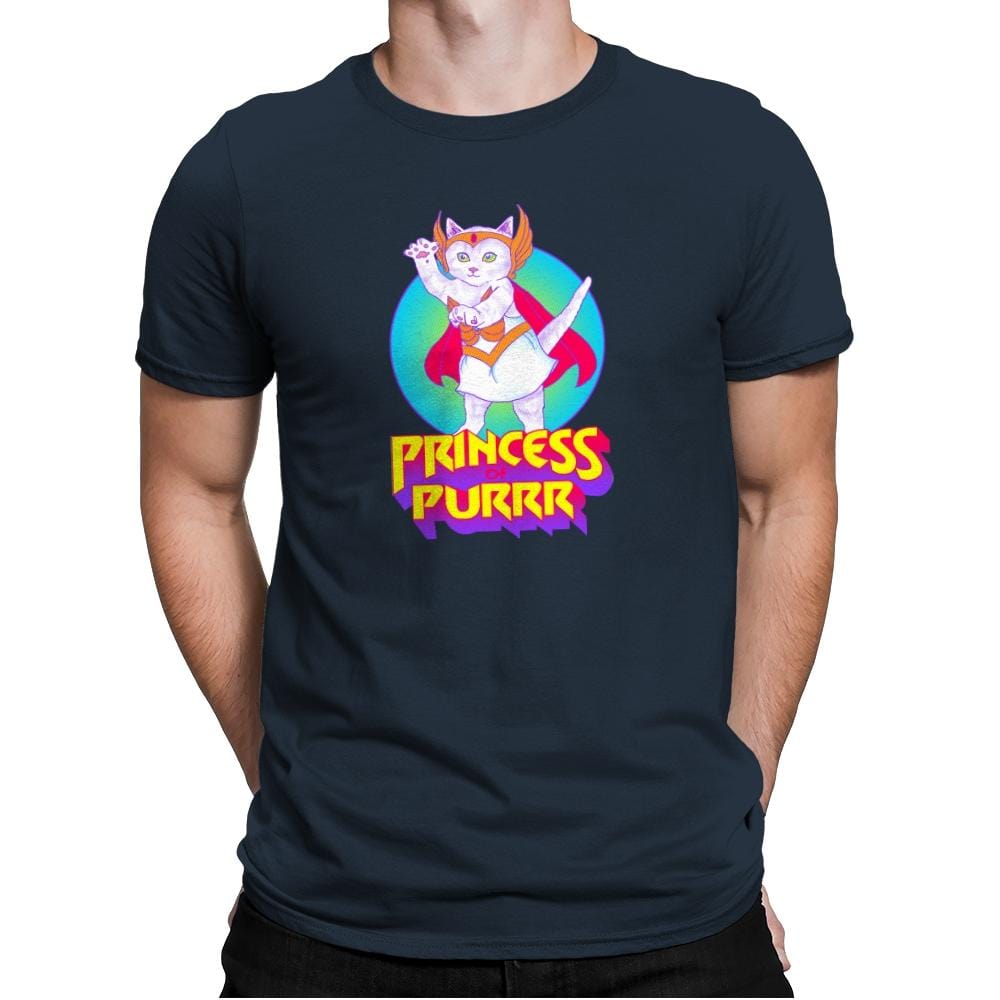 Princess of Purrr - Saturday Morning Tees - Mens Premium T-Shirts RIPT Apparel Small / Indigo