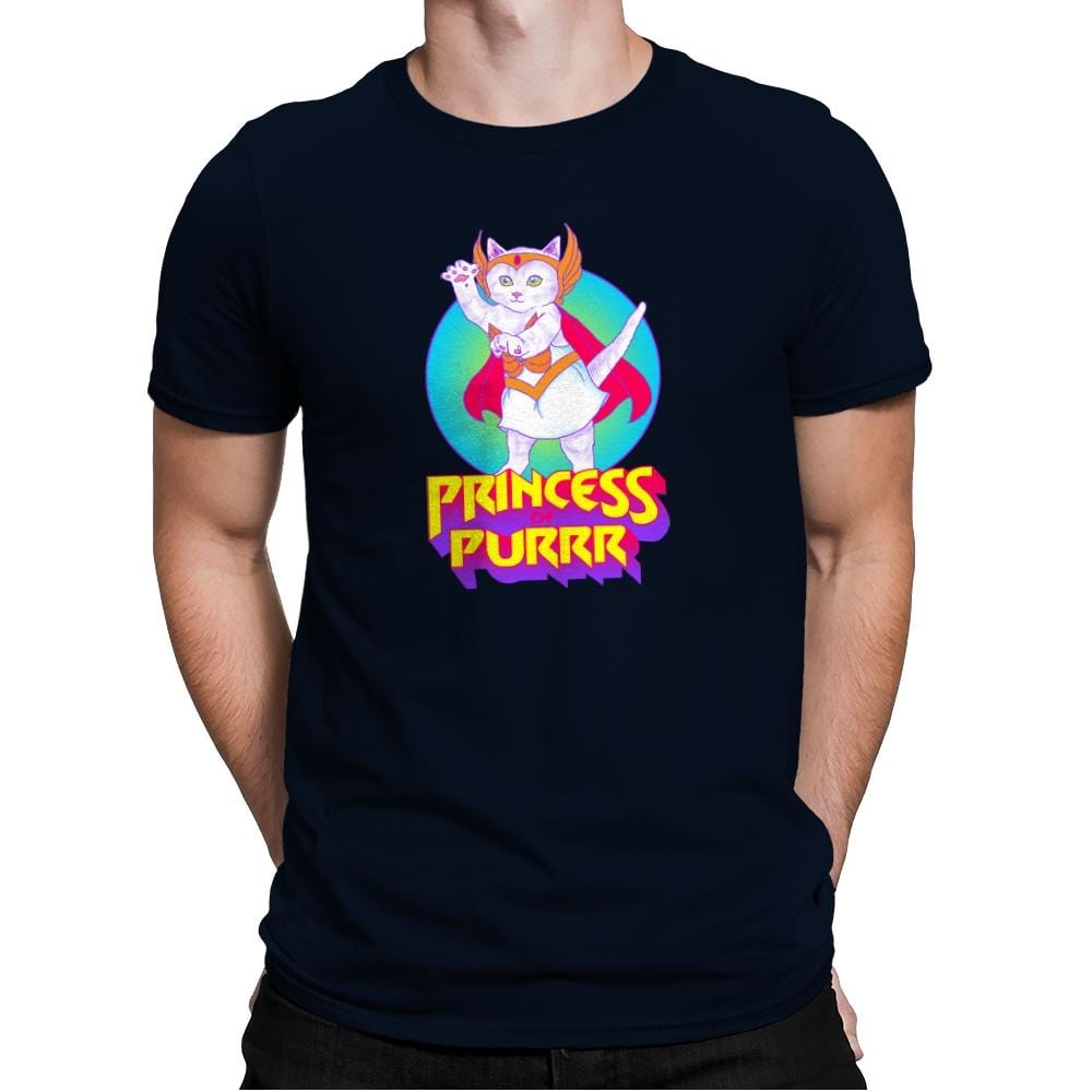 Princess of Purrr - Saturday Morning Tees - Mens Premium T-Shirts RIPT Apparel Small / Midnight Navy