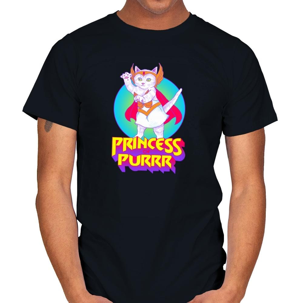 Princess of Purrr - Saturday Morning Tees - Mens T-Shirts RIPT Apparel Small / Black