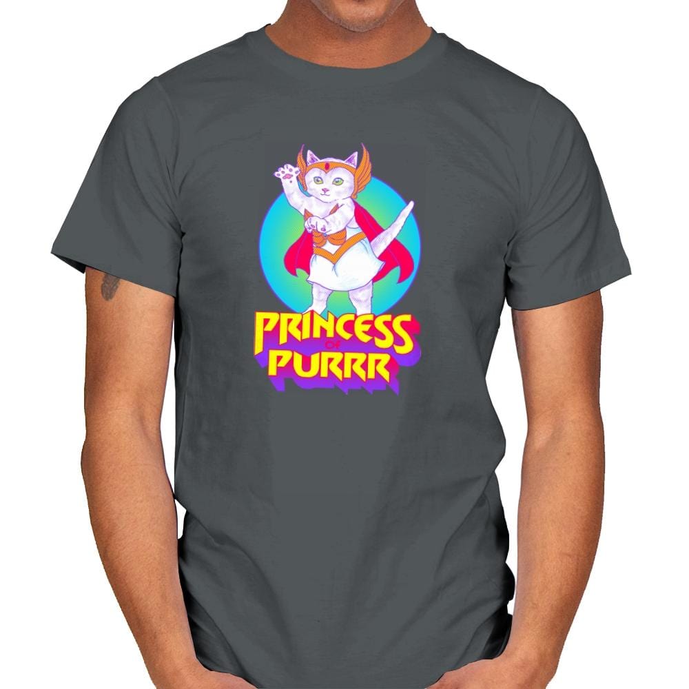 Princess of Purrr - Saturday Morning Tees - Mens T-Shirts RIPT Apparel Small / Charcoal