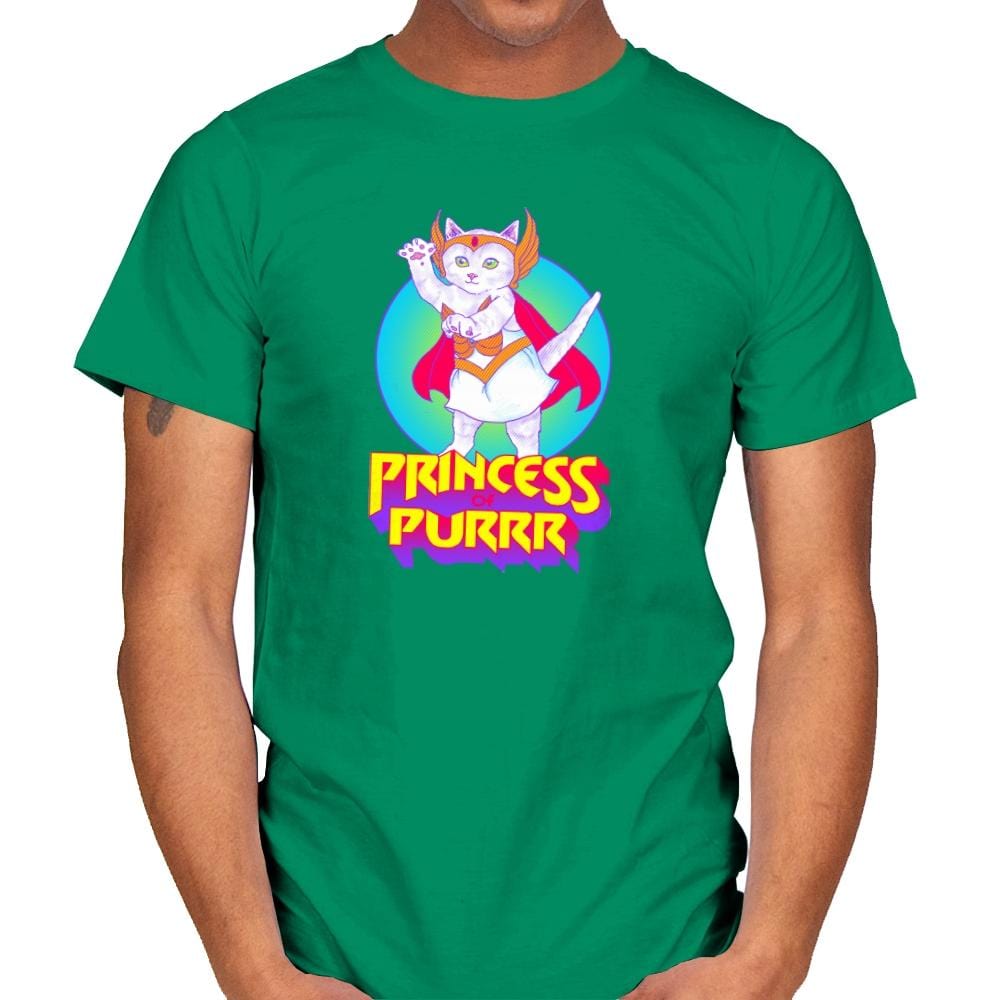 Princess of Purrr - Saturday Morning Tees - Mens T-Shirts RIPT Apparel Small / Kelly Green