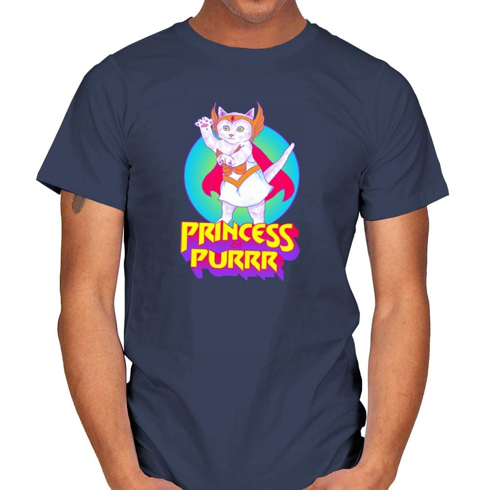 Princess of Purrr - Saturday Morning Tees - Mens T-Shirts RIPT Apparel Small / Navy