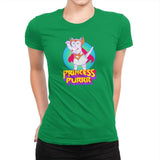 Princess of Purrr - Saturday Morning Tees - Womens Premium T-Shirts RIPT Apparel Small / Kelly Green