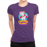 Princess of Purrr - Saturday Morning Tees - Womens Premium T-Shirts RIPT Apparel Small / Purple Rush