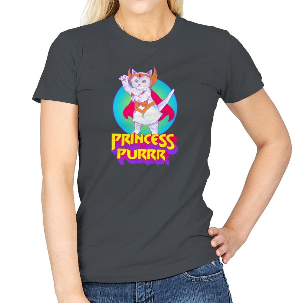 Princess of Purrr - Saturday Morning Tees - Womens T-Shirts RIPT Apparel Small / Charcoal