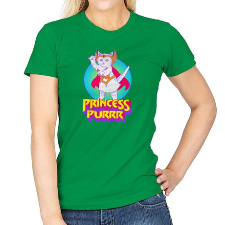 Princess of Purrr - Saturday Morning Tees - Womens T-Shirts RIPT Apparel Small / Irish Green