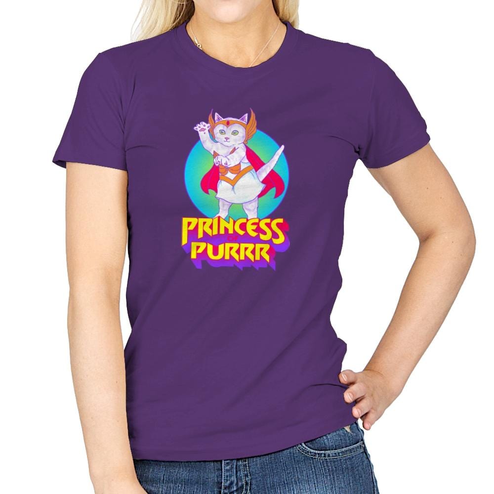 Princess of Purrr - Saturday Morning Tees - Womens T-Shirts RIPT Apparel Small / Purple