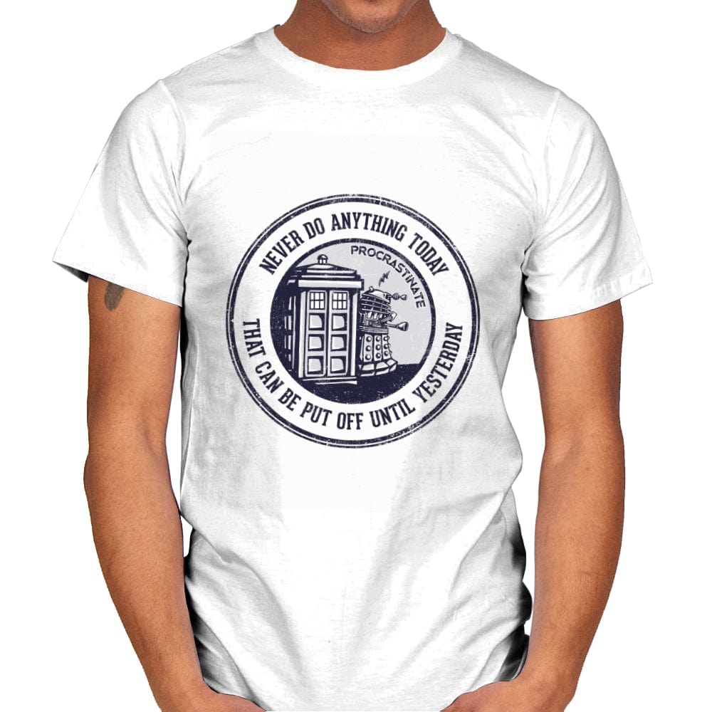Procrastinate - Mens T-Shirts RIPT Apparel Small / White
