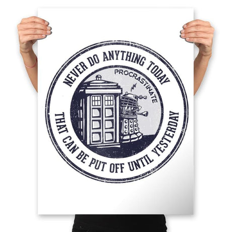 Procrastinate - Prints Posters RIPT Apparel 18x24 / White