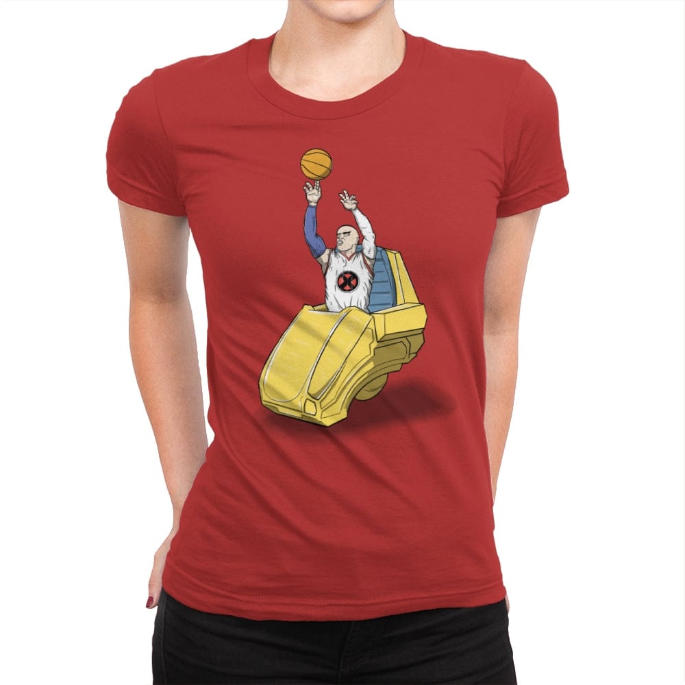 Professor X Jumpshot - Womens Premium T-Shirts RIPT Apparel Small / Red