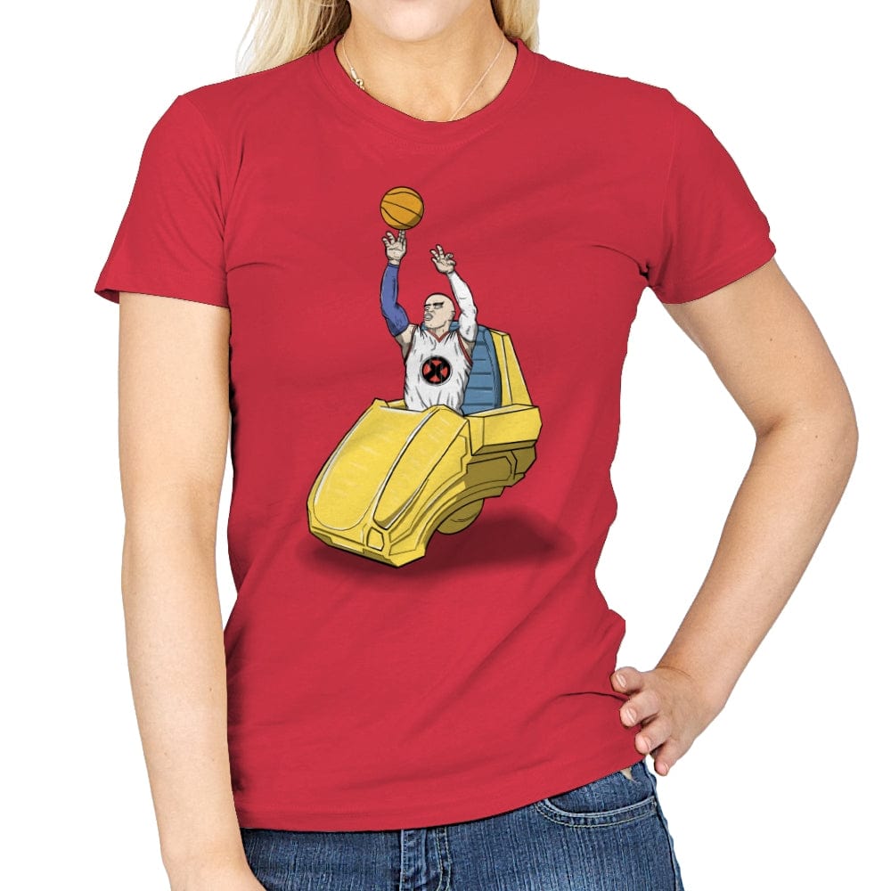Professor X Jumpshot - Womens T-Shirts RIPT Apparel Small / Red