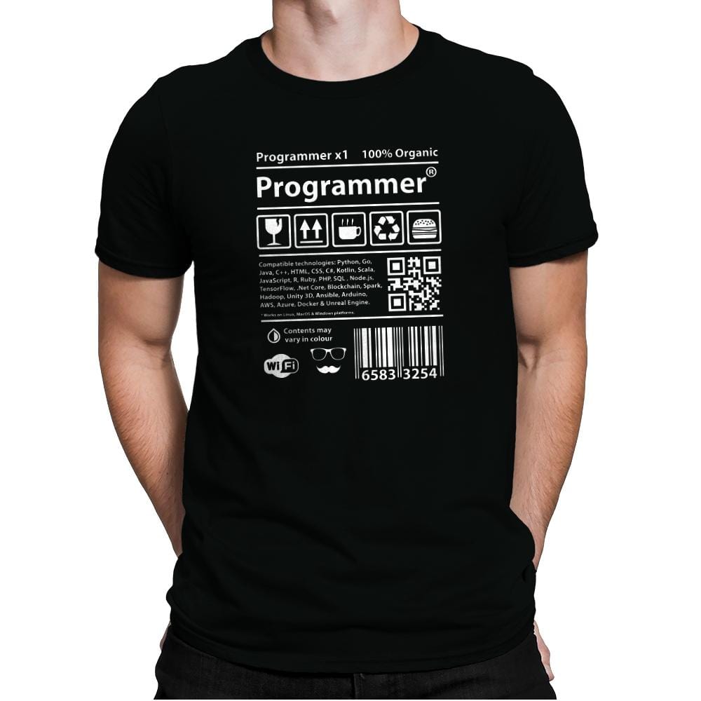 Programmer - Mens Premium T-Shirts RIPT Apparel Small / Black