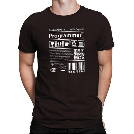 Programmer - Mens Premium T-Shirts RIPT Apparel Small / Dark Chocolate