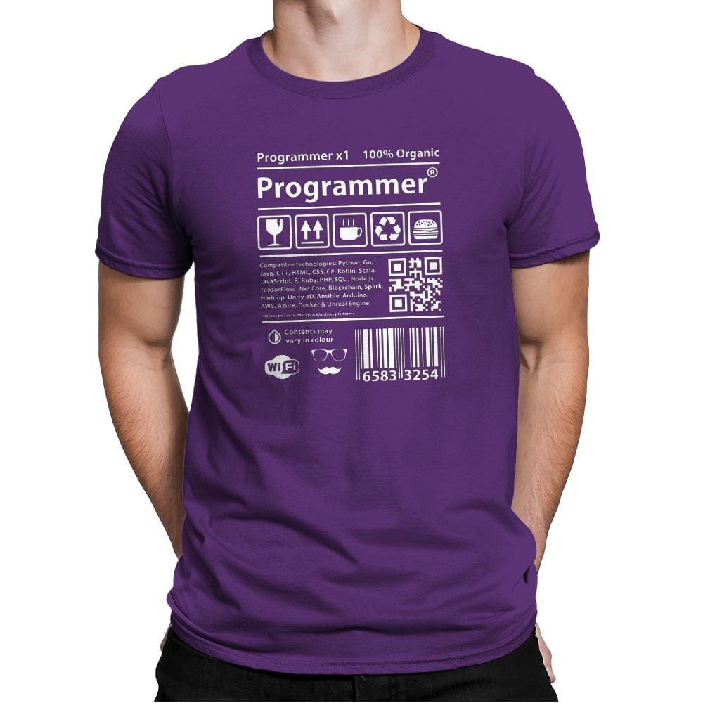 Programmer - Mens Premium T-Shirts RIPT Apparel Small / Purple Rush
