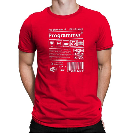Programmer - Mens Premium T-Shirts RIPT Apparel Small / Red