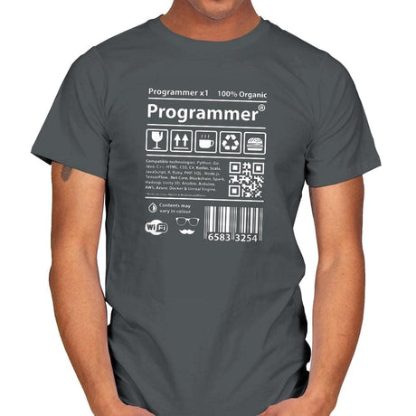 Programmer - Mens T-Shirts RIPT Apparel Small / Charcoal